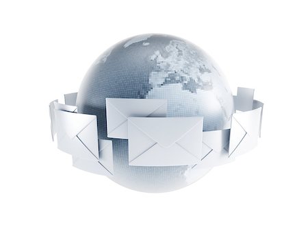 world correspondence, isolated 3d render Stock Photo - Budget Royalty-Free & Subscription, Code: 400-04397432