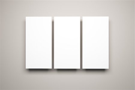 blank pictures on the wall, 3d render Stock Photo - Budget Royalty-Free & Subscription, Code: 400-04397458