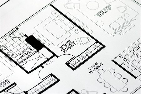 simsearch:400-07248924,k - A floor plan focused on the master bedroom Foto de stock - Super Valor sin royalties y Suscripción, Código: 400-04397657