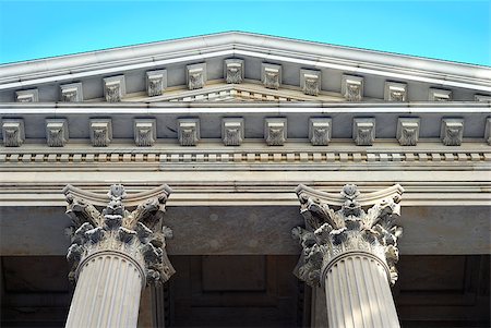 simsearch:400-05249204,k - Neoclassical architecture with columns from the City Hall in New York City Stock Photo - Budget Royalty-Free & Subscription, Code: 400-04397997