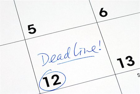 fin de semana - Mark the deadline on the business calendar Photographie de stock - Aubaine LD & Abonnement, Code: 400-04398029