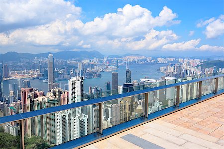 observation deck in Hong Kong Foto de stock - Super Valor sin royalties y Suscripción, Código: 400-04398489