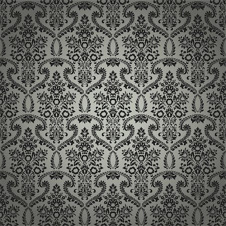 A seamless classic retro wallpaper pattern created in Adobe Illustrator. Nice to use as background. Stock Photo - Budget Royalty-Free & Subscription, Code: 400-04398533