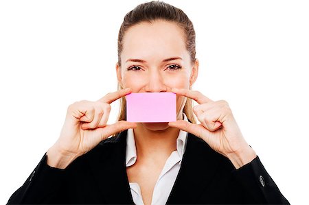 simsearch:400-04398921,k - Young businesswoman holding sheets of paper on white background studio Stockbilder - Microstock & Abonnement, Bildnummer: 400-04398913