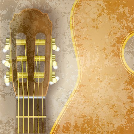 simsearch:400-04767338,k - abstract music grunge background with acoustic guitar on beige Stockbilder - Microstock & Abonnement, Bildnummer: 400-04399231