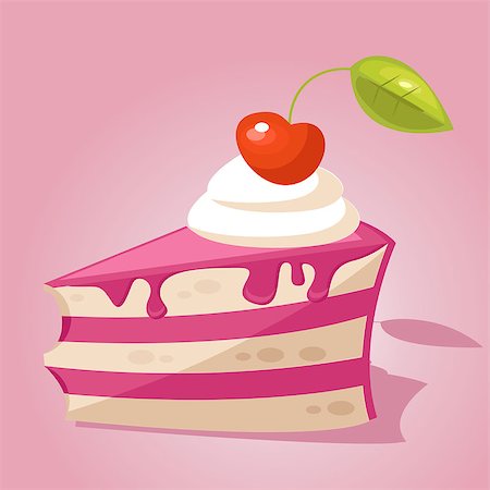 Piece of cake, vector illustration Stock Photo - Budget Royalty-Free & Subscription, Code: 400-04399270