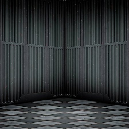 simsearch:400-05205237,k - An image of a dark steel room Stock Photo - Budget Royalty-Free & Subscription, Code: 400-04399572