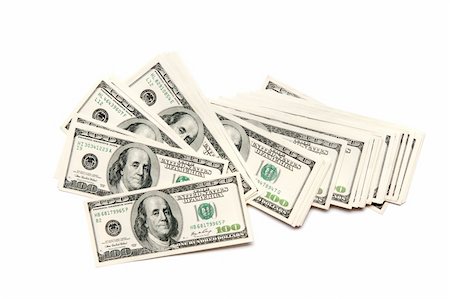 simsearch:400-05336172,k - dollars isolated on white Photographie de stock - Aubaine LD & Abonnement, Code: 400-04390056