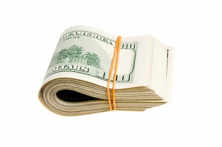 simsearch:400-05336172,k - roll, dollars isolated on white Photographie de stock - Aubaine LD & Abonnement, Code: 400-04390053