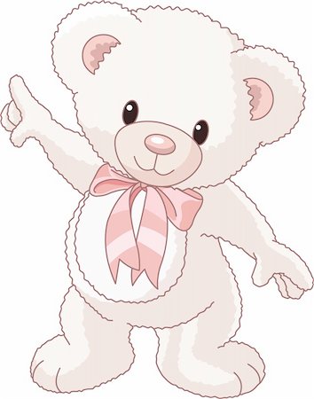 Illustration of Cute Teddy Bear pointing Stock Photo - Budget Royalty-Free & Subscription, Code: 400-04390341