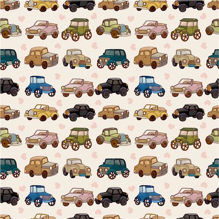 seamless car pattern Stock Photo - Budget Royalty-Free & Subscription, Code: 400-04390423