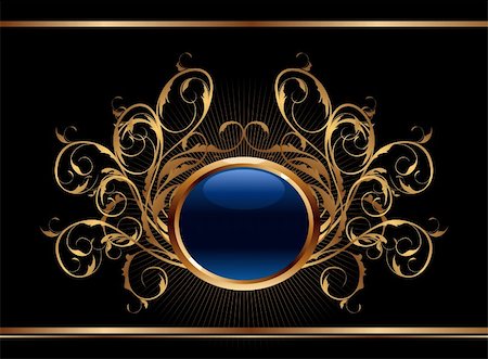 simsearch:400-04914038,k - Illustration golden ornate background for design - vector Stock Photo - Budget Royalty-Free & Subscription, Code: 400-04390433