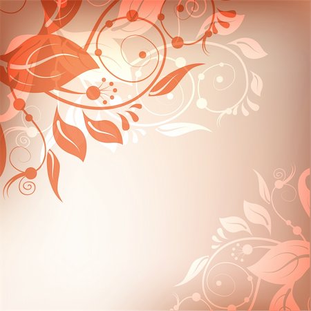 simsearch:400-04406888,k - Classic floral shining red background. Photographie de stock - Aubaine LD & Abonnement, Code: 400-04390465