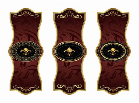 simsearch:400-04351405,k - Illustration set gold decorative frames - vector Stock Photo - Budget Royalty-Free & Subscription, Code: 400-04390472