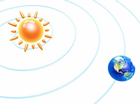 solar power usa - solar and earth orbit isolated on white background Foto de stock - Super Valor sin royalties y Suscripción, Código: 400-04390486