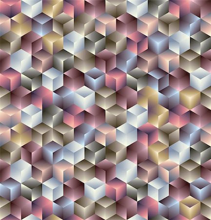 simsearch:400-04280922,k - 3d cubes geometric seamless pattern. Vector tiles background. Foto de stock - Super Valor sin royalties y Suscripción, Código: 400-04390739