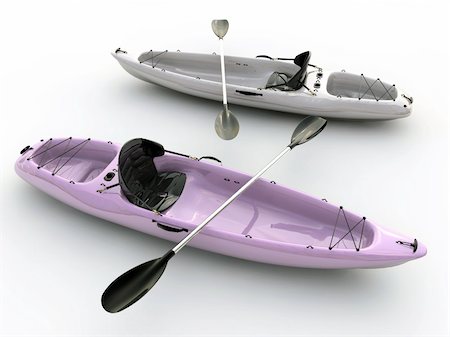 kayak isolated on white background Stock Photo - Budget Royalty-Free & Subscription, Code: 400-04390977