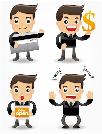 simsearch:400-04301677,k - funny cartoon office worker with sale Promotions icon set Stock Photo - Budget Royalty-Free & Subscription, Code: 400-04391135