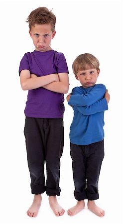 Two angry boys against white background Stock Photo - Budget Royalty-Free & Subscription, Code: 400-04391208