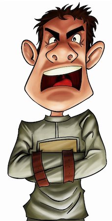 crazy boy very angry wearing with a straitjacket Stock Photo - Budget Royalty-Free & Subscription, Code: 400-04391313