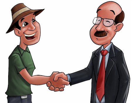 suit for farmer - farmer and a businessman shaking hands after a good deal Stock Photo - Budget Royalty-Free & Subscription, Code: 400-04391324