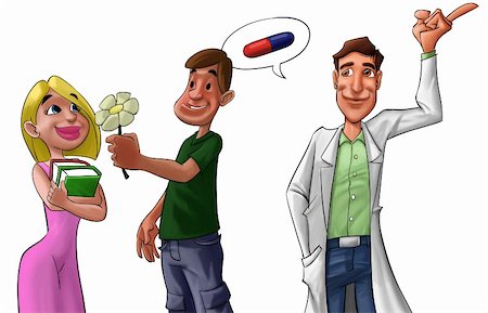 young medic advising about medicine, he looks happy Stock Photo - Budget Royalty-Free & Subscription, Code: 400-04391378