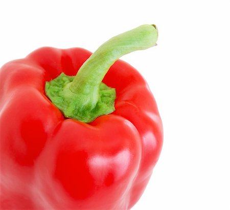 simsearch:400-06092107,k - Close-up of red bell pepper on white background Fotografie stock - Microstock e Abbonamento, Codice: 400-04391384