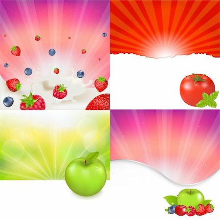 simsearch:400-07714506,k - Fruit And Berries, Vector Illustration Photographie de stock - Aubaine LD & Abonnement, Code: 400-04391382