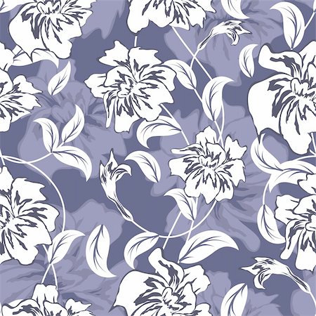 seamless summer backgrounds - Seamless vector floral pattern. For easy making seamless pattern just drag all group into swatches bar, and use it for filling any contours. Stock Photo - Budget Royalty-Free & Subscription, Code: 400-04391393