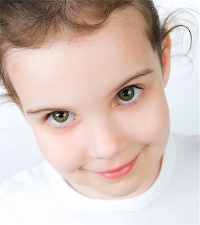 simsearch:400-05342069,k - portrait of a pretty little girl over white Stock Photo - Budget Royalty-Free & Subscription, Code: 400-04391675