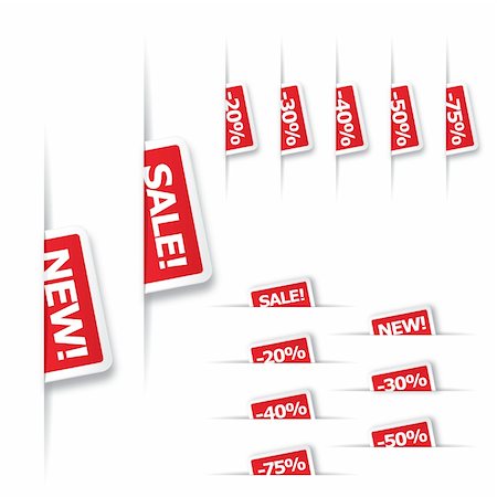 Set of sale tags Stockbilder - Microstock & Abonnement, Bildnummer: 400-04392178