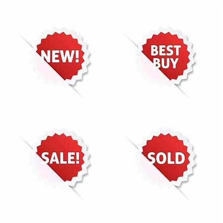 Set of retail sale tags Stockbilder - Microstock & Abonnement, Bildnummer: 400-04392184