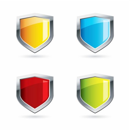 Set of colorful shields Foto de stock - Royalty-Free Super Valor e Assinatura, Número: 400-04392185