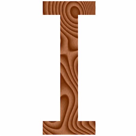 simsearch:400-05337894,k - Wooden Letter I isolated in white Stock Photo - Budget Royalty-Free & Subscription, Code: 400-04392811
