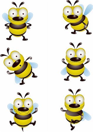 flying gesture with hands - bee cartoon collection Stock Photo - Budget Royalty-Free & Subscription, Code: 400-04392884