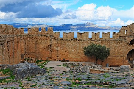 Ancient Temple on The Beach of The Greek Island of Rhodes Stock Photo - Budget Royalty-Free & Subscription, Code: 400-04393269