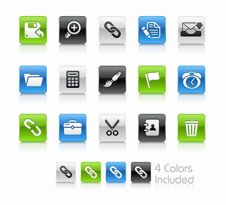 The vector file includes 4 color versions for each icon in different layers. Stock Photo - Budget Royalty-Free & Subscription, Code: 400-04393327