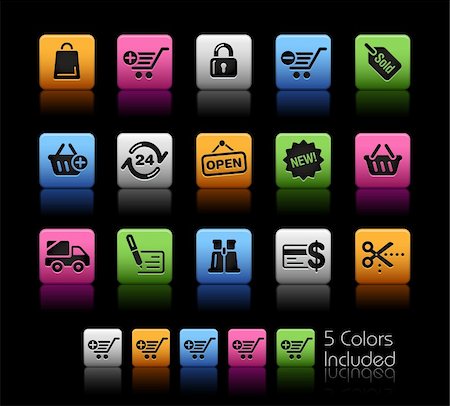 The vector file includes 5 color versions for each icon in different layers. Stock Photo - Budget Royalty-Free & Subscription, Code: 400-04393359