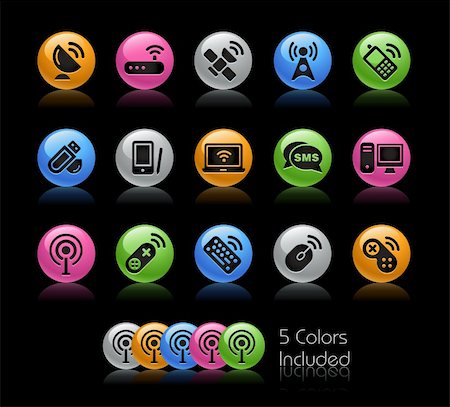 simsearch:400-04181883,k - The vector file includes 5 color versions for each icon in different layers. Foto de stock - Royalty-Free Super Valor e Assinatura, Número: 400-04393381