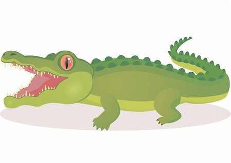 siberian wild animals - Crocodile cartoon Stock Photo - Budget Royalty-Free & Subscription, Code: 400-04393590