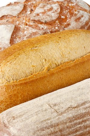 simsearch:400-06100024,k - Three fresh warm bread close-up. Foto de stock - Super Valor sin royalties y Suscripción, Código: 400-04393677