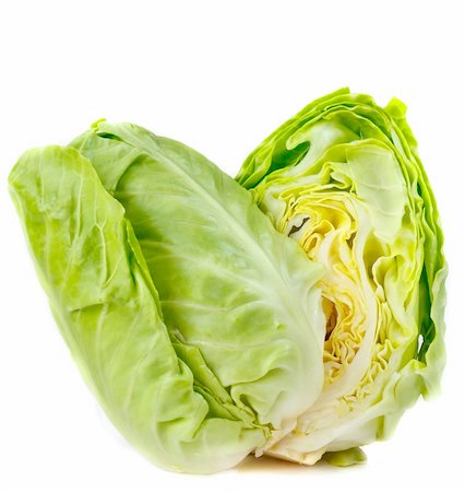 simsearch:400-04393823,k - Fresh spring cut cabbage on a white. Stockbilder - Microstock & Abonnement, Bildnummer: 400-04393729