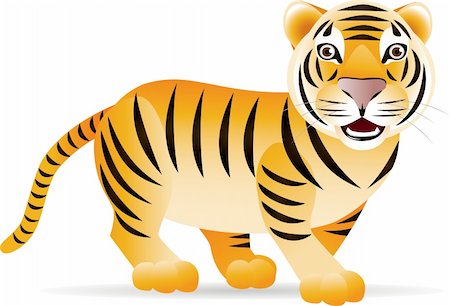 siberian wild animals - Tiger cartoon Stock Photo - Budget Royalty-Free & Subscription, Code: 400-04393762