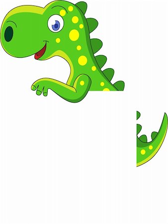 dinosaur cartoon background - Dinosaurs cartoon and blank sign Stock Photo - Budget Royalty-Free & Subscription, Code: 400-04393874