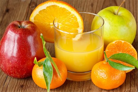 Fruit and fresh juice. Stock Photo - Budget Royalty-Free & Subscription, Code: 400-04393894