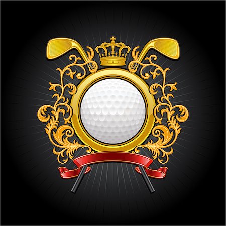 ?oat of arms. Golf symbol. Vector illustration. Stock Photo - Budget Royalty-Free & Subscription, Code: 400-04404560