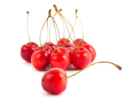 simsearch:400-07667203,k - Sweet cherry isolated on white background Stock Photo - Budget Royalty-Free & Subscription, Code: 400-04404924