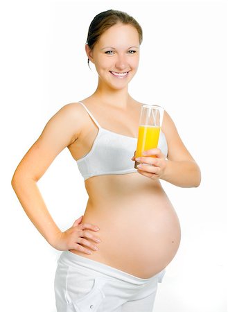 simsearch:400-04416091,k - young pregnant woman with a glass of juice Fotografie stock - Microstock e Abbonamento, Codice: 400-04405194
