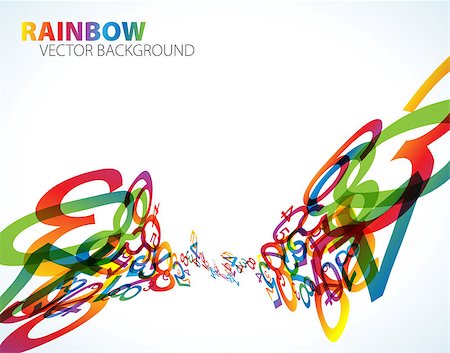simsearch:400-05902406,k - Abstract background with colorful rainbow numbers Stock Photo - Budget Royalty-Free & Subscription, Code: 400-04405225