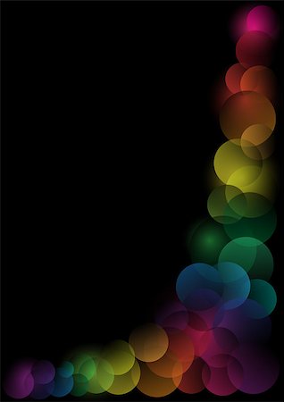 simsearch:400-05719903,k - Abstract Background - Multicolor Circles on Black Background Stock Photo - Budget Royalty-Free & Subscription, Code: 400-04405395